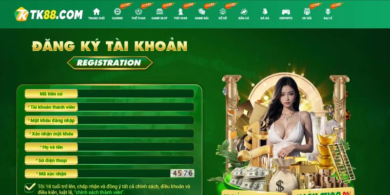 Điều Khoản & Dịch Vụ khi tạo tài khoản sử dụng