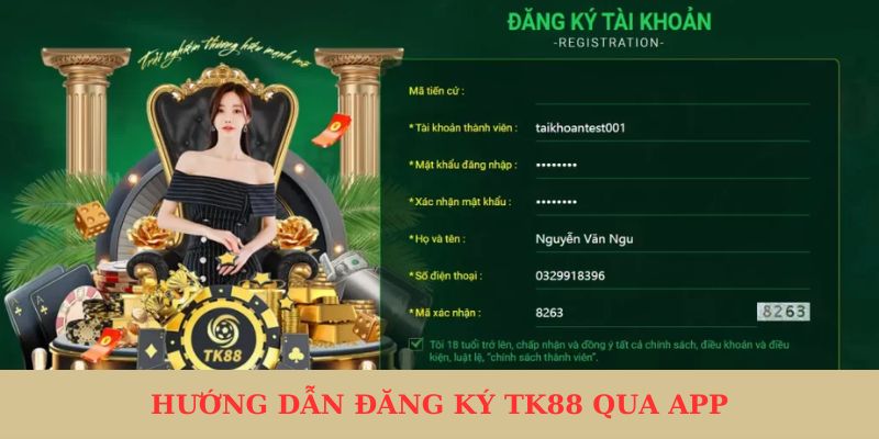 Hướng dẫn đăng ký TK88 qua ứng dụng cho hội viên mới