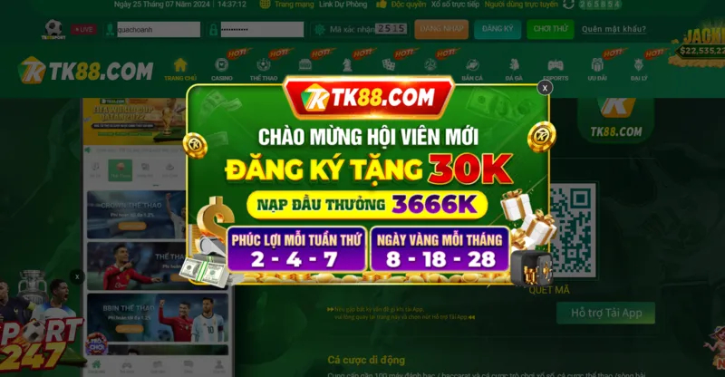 Ảnh minh hoạ: Chi Tiết Khuyến Mãi Nạp Đầu Tk88