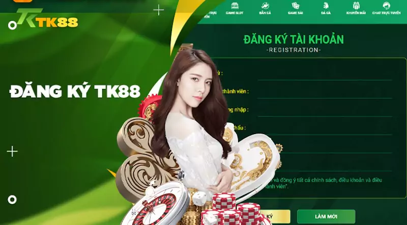 Ảnh minh hoạ: Hướng dẫn đăng ký và nhận khuyến mãi slot game Tk88